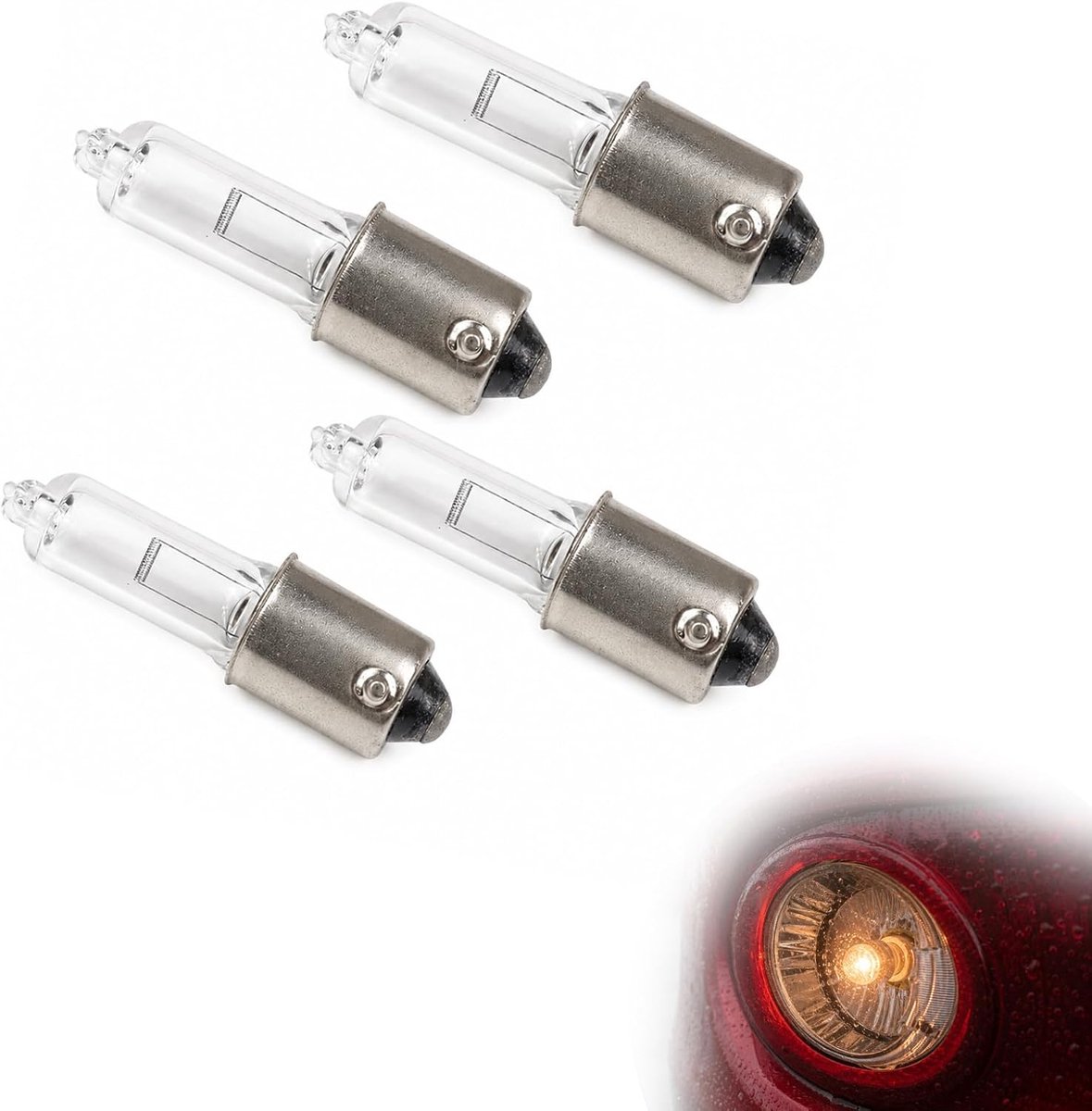 H21W 120 graden pinnen halogeenlampen 12V 21W 435 gloeilampen voor auto achteruitrijlicht mistachterlicht reservelampen koplamp helder transparant set van 4