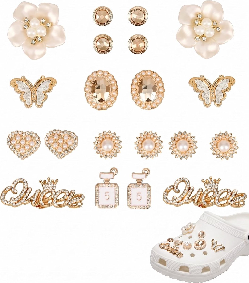 Bedels, schoenbedels, voor crocs, voor meisjes, vrouwen, kinderen, pvc-materiaal, voor bedels en glitters