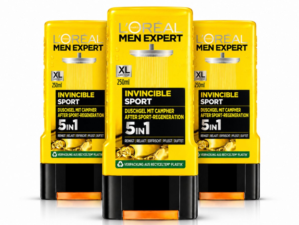 L'OREAL Men Expert - Showergel - Invincible Sport - 3x250ML