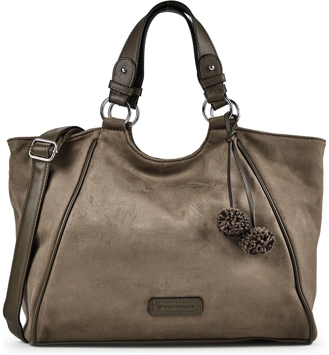 TOM TAILOR shopper Idra Zip Shopper Khaki donkergroen