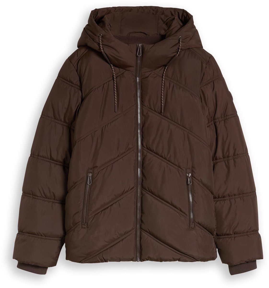 Tom Tailor - Pufferjack van waterafstotend materiaal - Maat XXL - java dark brown