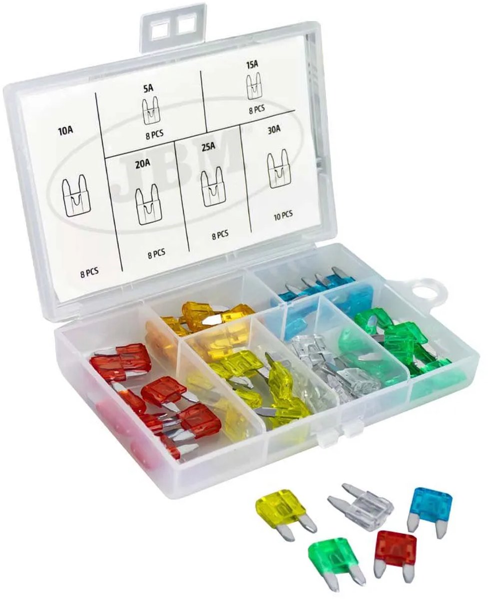 JBM Tools | Zekering set 50 Delig mini zekeringen