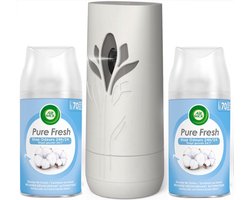 Air Wick Freshmatic Automatische Spray Luchtverfrisser - 2 Navullingen - Zachtheid van katoen - Pure fresh lentedauw - Voordeelverpakking