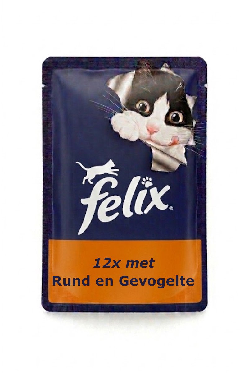 Felix Dubbel Zo Lekker Rund en Gevogelte in Gelei - Monopack - 12x85g