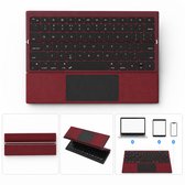 Namajunas Opvouwbaar Multi-Device Touchpad Toetsenbord - 3 Devices - Bluetooth - Draadloos - Oplaadbaar - QWERTY - iOS Android Windows - Bordeauxrood