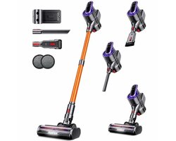 Steelstofzuiger 45KPa-Draadloze Steelstofzuiger 50 Min Gebruiksduur-3 Modi met LED Display-Telescopische Buis-Anti-Klitfunctie voor Harde Vloeren en Tapijten