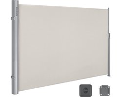 Songmics Zijmarkies, voor balkon en terras, inkijkbescherming, zonwering, zijrolgordijn, 200 x 300 cm, beige