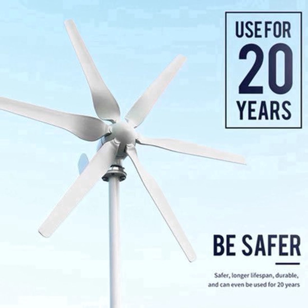 3000W Windturbine – Windgenerator – Windmolen – Windenergie Generator – Windkracht Generator – 24V Met MPPT-Controller – Efficiënt Bij Lage Windsnelheid – Robuust Aluminium En Roestvrij Staal