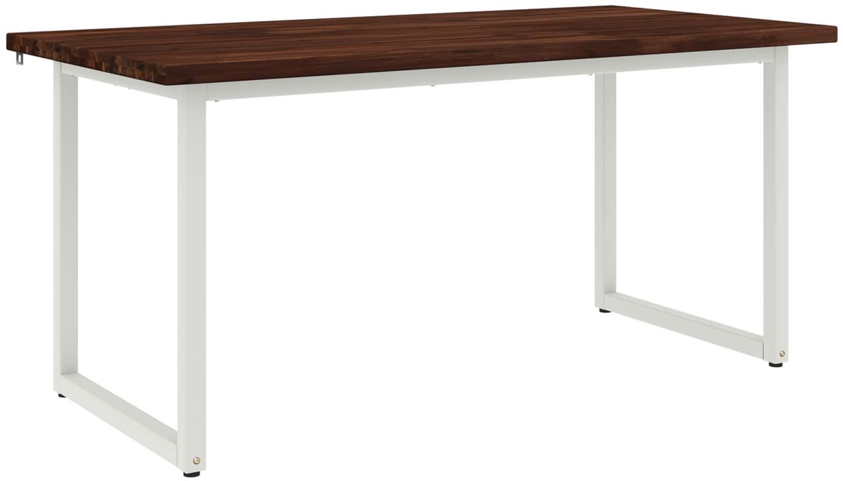 vidaXL Vierkante - Eettafel - 160 - x - 70 - x - 75 - cm - Massief - Acacia - Hout Donkerbruin