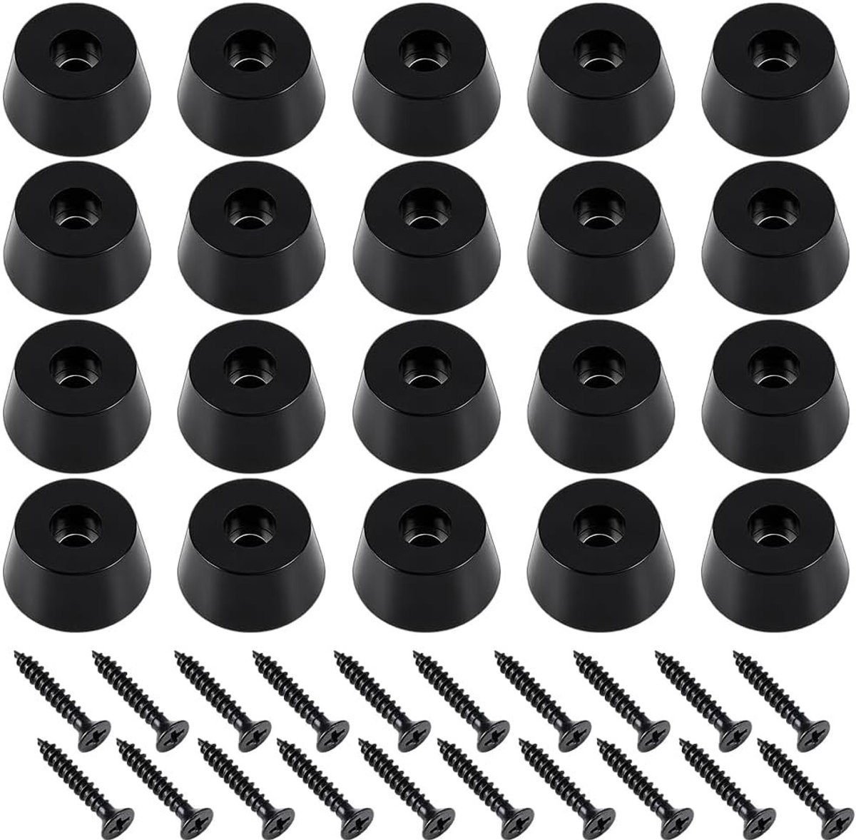 Set van 20 Subwoofer Voeten, Sterke Isolatie Pads voor Luidsprekers, Geluidsapparatuur en Meubels met RVS Schroeven