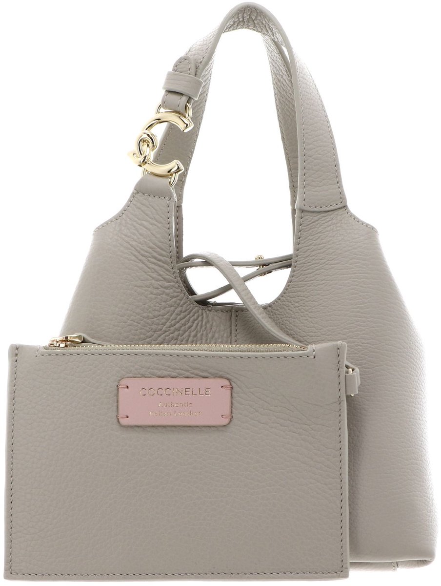 COCCINELLE Leren handtas schoudertas C-Easy Crossbody Bag Eucalipto groengrijs