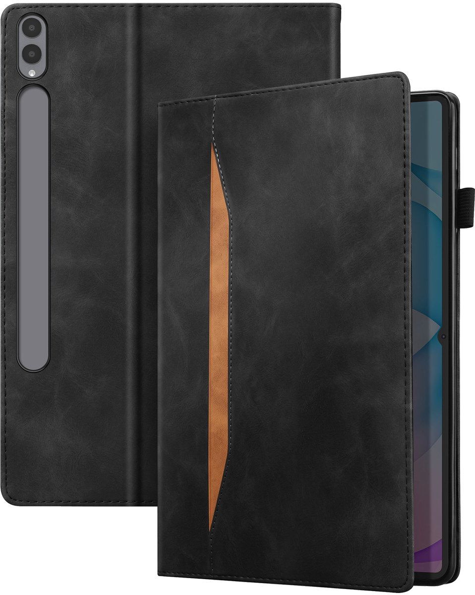 Avizar Portemonnee Hoes Geschikt voor Samsung Galaxy Tab S10 Ultra / S11 Ultra / S12 Ultra, Zwart