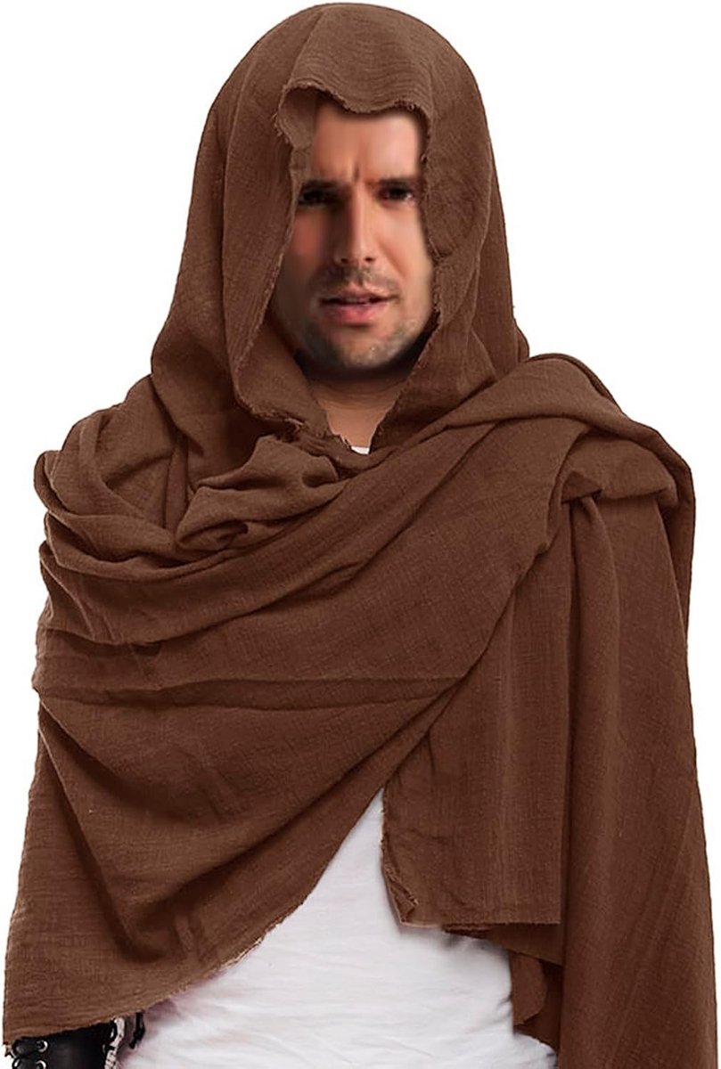 Hooded Scarf en Cape voor Piraten en Middeleeuwse Kostuums - Warme Nekwarmer en Poncho voor Cosplay en Halloween voor Mannen en Vrouwen