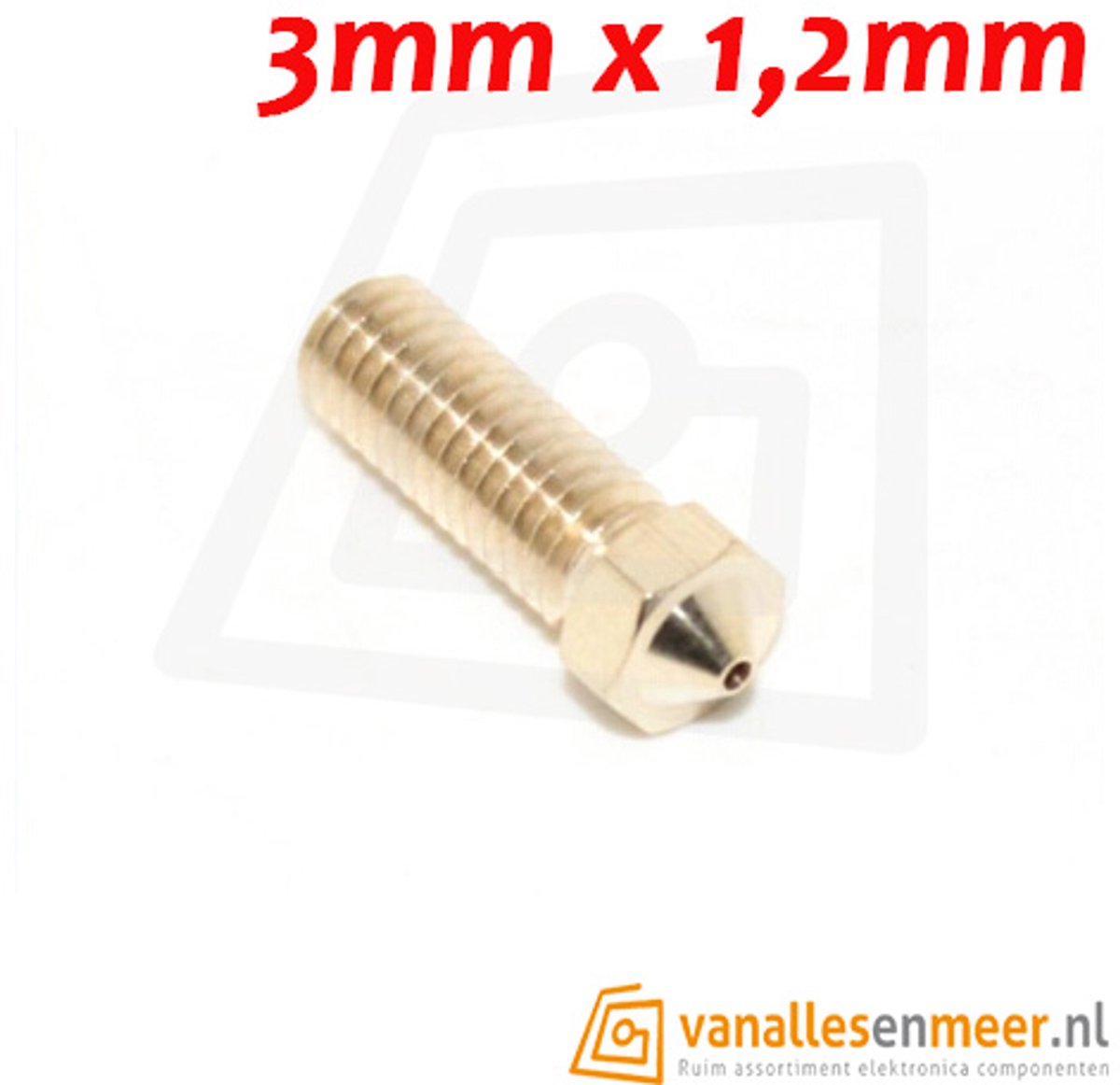 E3D Volcano nozzle messing 3 mm x 1,2 mm