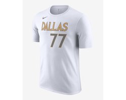 Nike X Dallas Mavericks - T-shirt - Maat XXL - Wit - Mavericks - Basketbal - Heren T-shirt voor Mannen