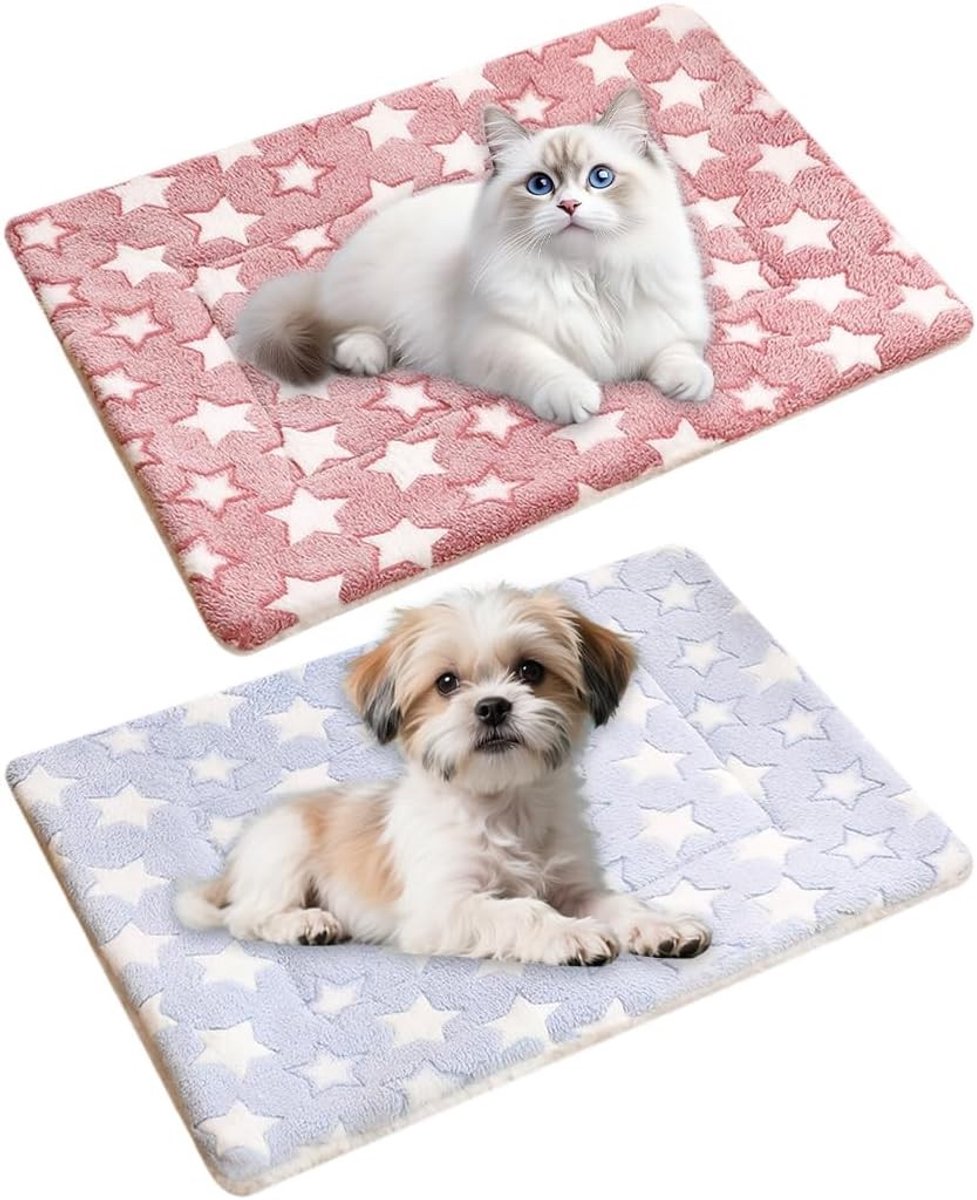 Set van 2 Warme Cavia Dekens, 32 x 25 cm, Zachte Fleece Mat voor Hamsters en Konijnen, Ideaal voor Kleine Dieren
