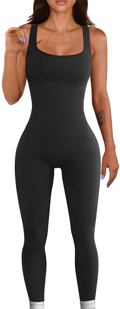 Elegante Dames Jumpsuit met Lange Mouwen en Ronde Hals voor Sport, Yoga en Casual Outfits - Perfecte Pasvorm en Comfortabele Stof