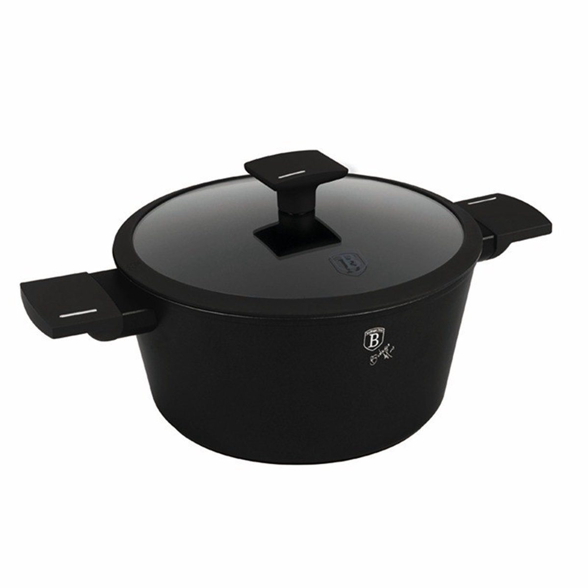 Pannetje met titaniumcoating en deksel, 24 cm, Matte Black Collection