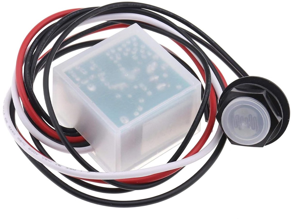 Foto-elektrische sensor voor wandverlichting, 20mm schroefdraad, IP65, ideaal voor DIY reparaties en vervangingen van buitenverlichting