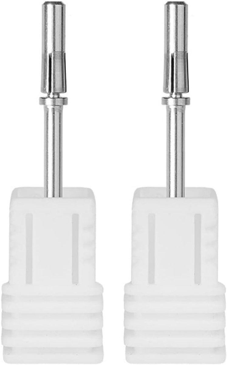2 Stuks Mandrel Boor Bits 3.1mm Mini Mandrel Nagelboor met 2.35mm Schacht voor Elektrische Manicure en Pedicure Gereedschap