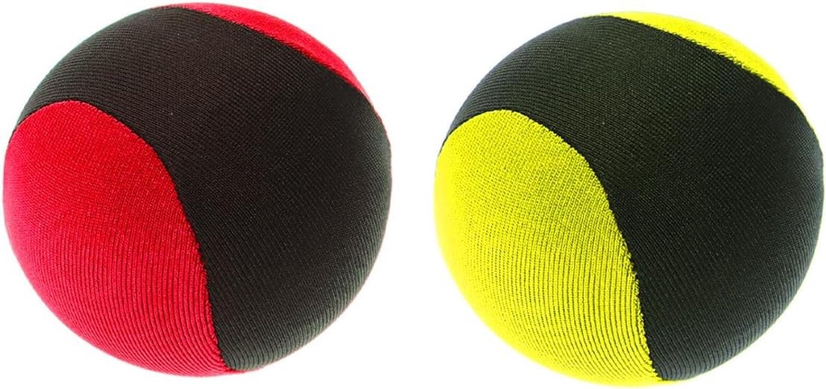 Water Rebound Ball Set van 2 voor Stressverlichting - Ideaal voor Strand, Zwembad en Buitenactiviteiten - Geschikt voor Volwassenen, Jongens en Meisjes (Geel, Rood)
