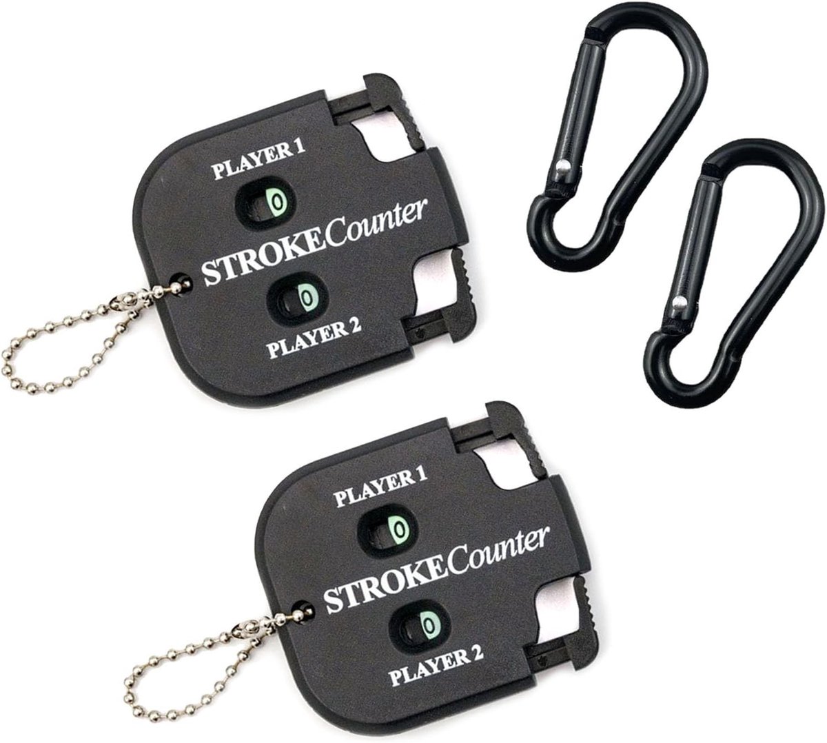Handige Golf Score Teller met 2 Carabiners, Perfect voor 2 Spelers en Nauwkeurige Stroke Telling
