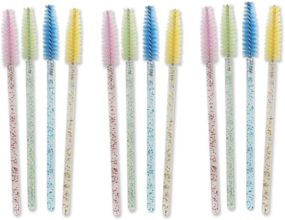 Disposable mascara pens in diverse kleuren voor perfecte wenkbrauwen - 200 stuks, ideaal voor make-up en schoonheid
