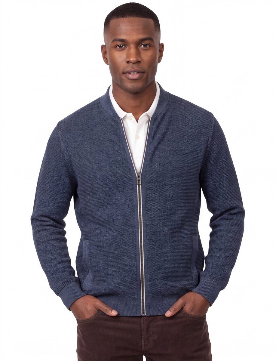 CASA MODA comfort fit vest - donkerblauw