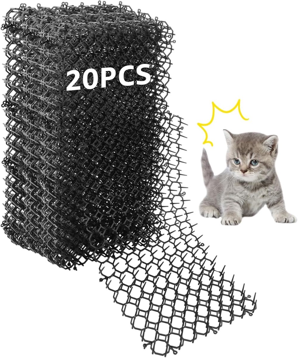 Set van 20 Kattenafschrikkende Stekels, 40 x 20 cm, Effectieve Tuinbescherming tegen Katten en Marters, Duurzaam en Weerbestendig