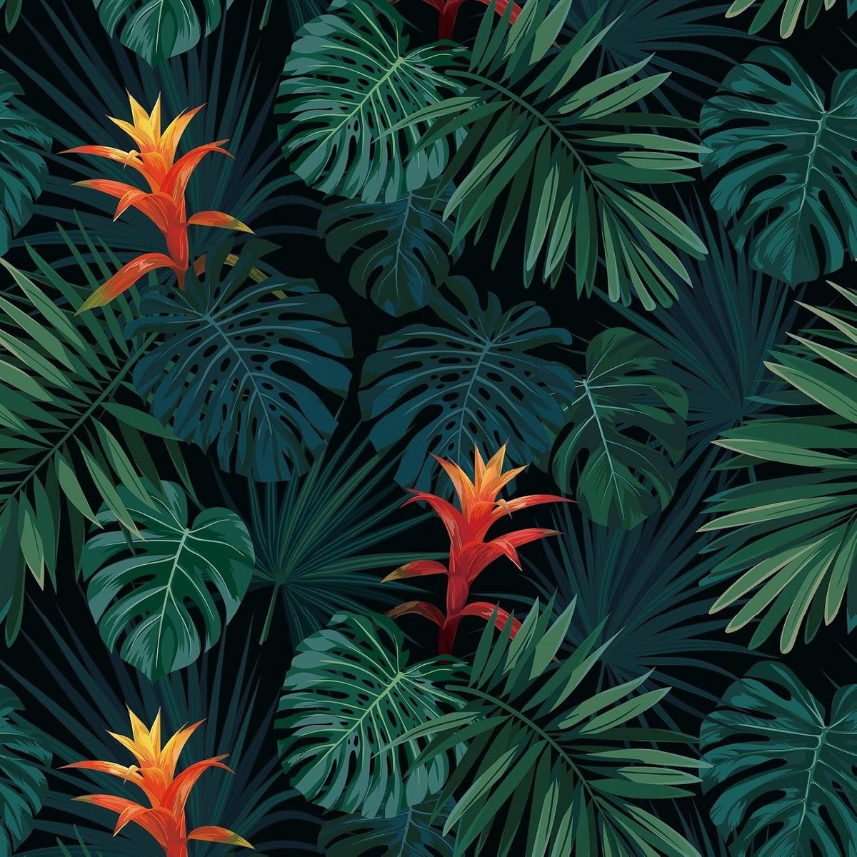 Natuurlijke groene jungle behangfolie voor meubels - Zelfklevende wanddecoratie met bladeren en bloemenpatroon, 44.5cm x 260cm