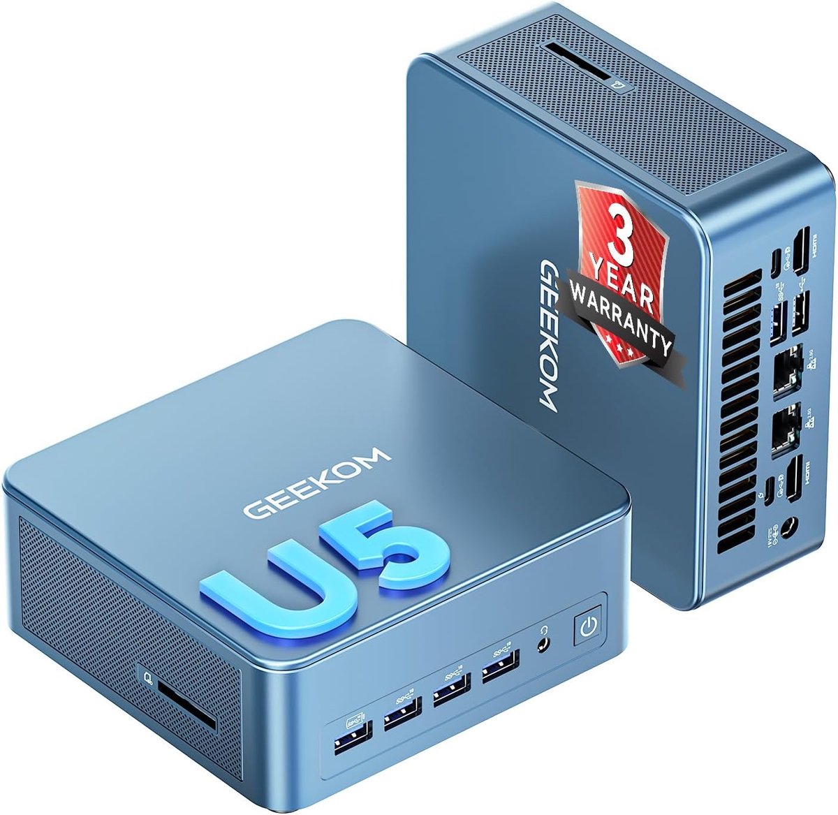 2026 GEEKOM Mini PC IT12 MAX- Ultra 5 125U- 16GB RAM,500GB SSD(Upgradeable) - ​​met upgradebare DDR5 RAM - ​​Windows 11 Pro - ​​8K - WiFi 7 - Dual LAN- 9 x USB - desktop-pc Mini PC met,Mini Computer,Game PC,pc voor games e