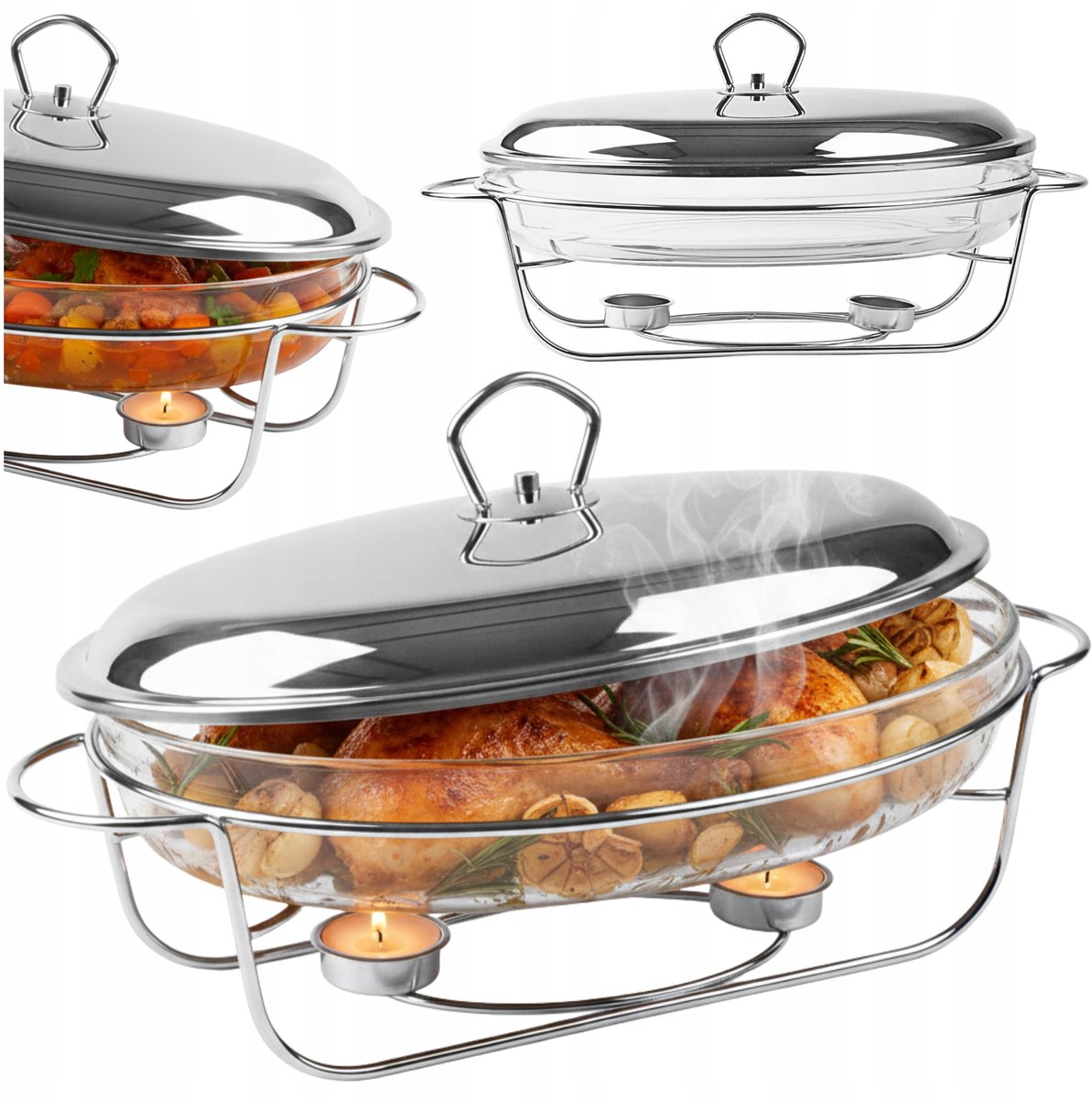 Ovenschaal 3L met Deksel en Warmer - Karl Hausmann