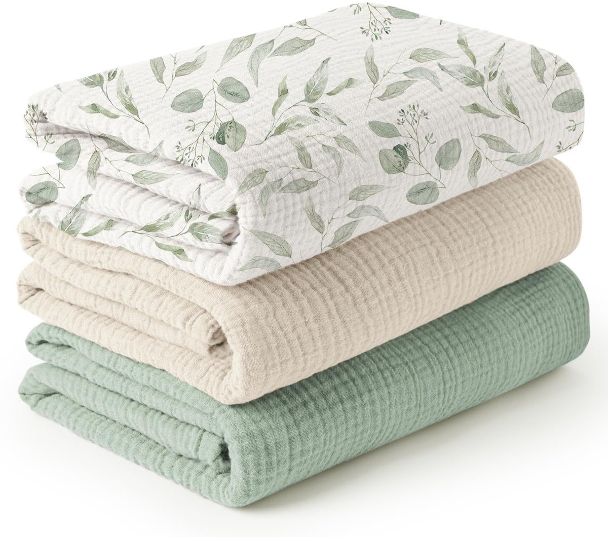 Deze set bevat 3 babywikkeldekens die superzacht, zeer absorberend en huidvriendelijk zijn, geschikt voor zowel jongens als meisjes.-Stijl 46-25*25CM