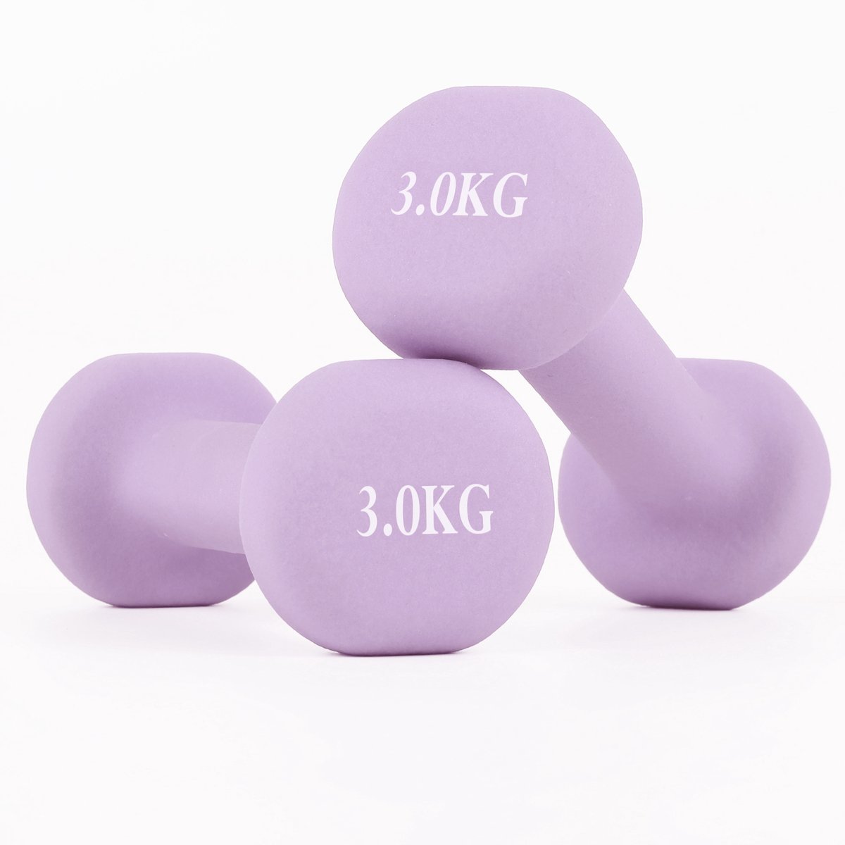 Dumbbellset - Halterset - 2 x 3 kg - Antislip Coating - Gietijzeren Kern - Voor Krachttraining, Fitness en Thuisworkout