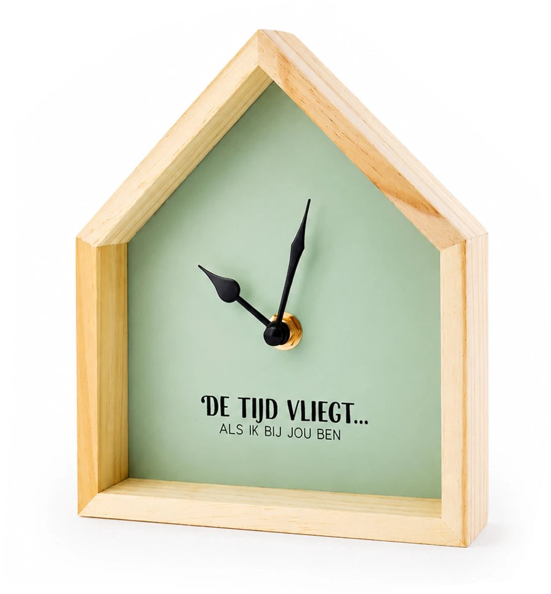 Houten klok - De tijd vliegt