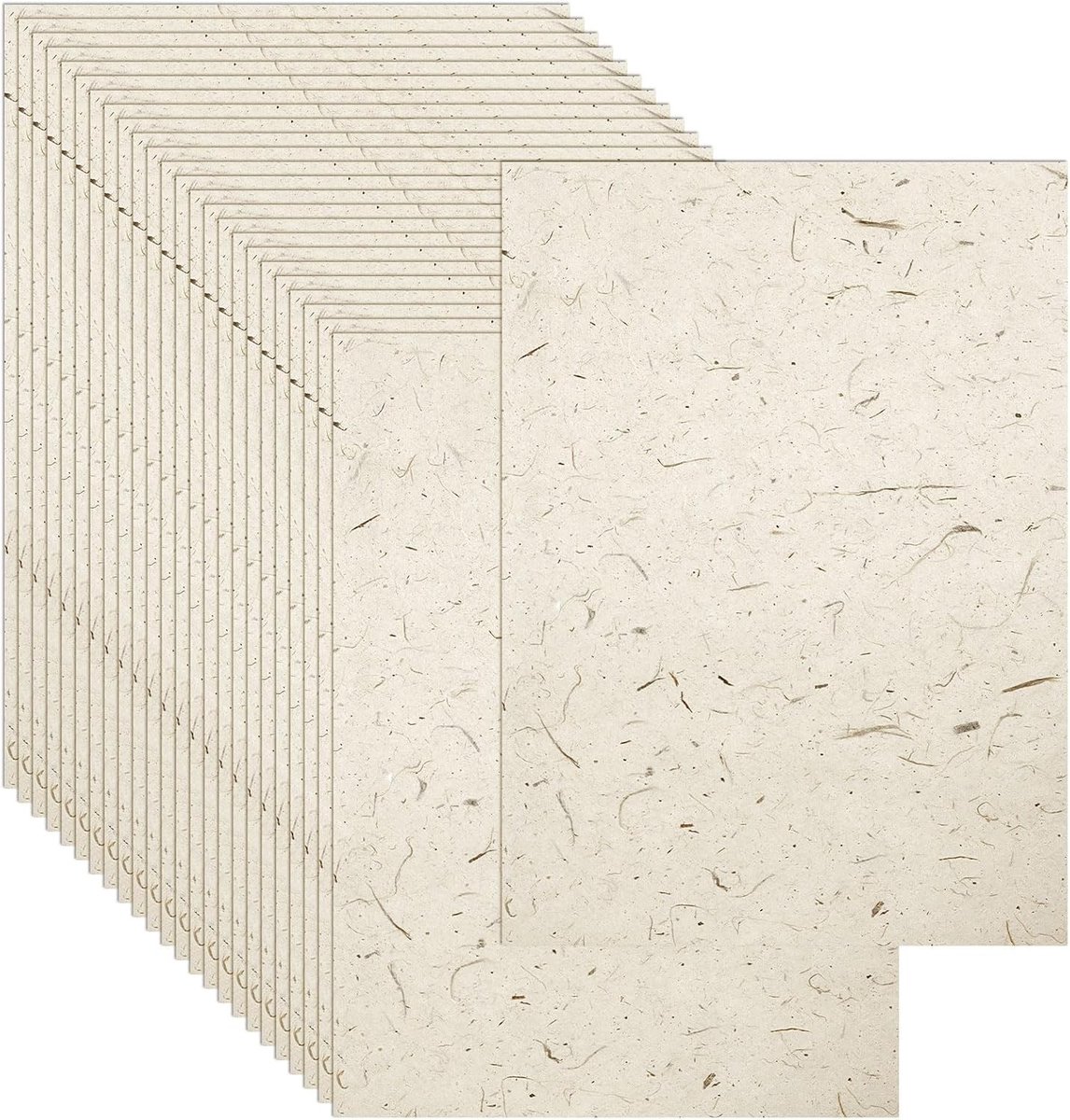 Mulberry Papier - 60 Vellen, Natuurlijk, Semi-Transparant, Off White, A4 (21x29.7cm), Perfect voor Schrijven, Schilderen en Creatieve Klussen