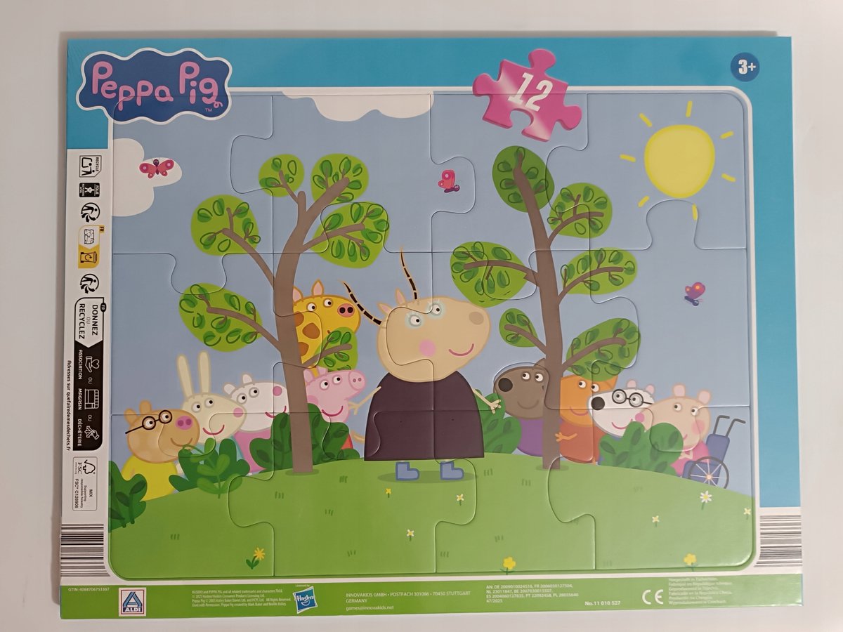 Peppa Pig Puzzelset - 2 x 12 Stukjes, 24x32 cm