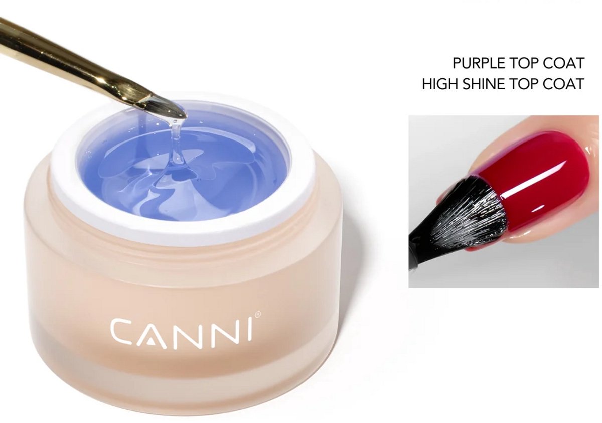 Canni UV Gellak Anti-Vergelende Top Coat - 10 gram - Zonder Kwastje - Gellak Kleuren - Canni Gellak - Gellak Nagellak