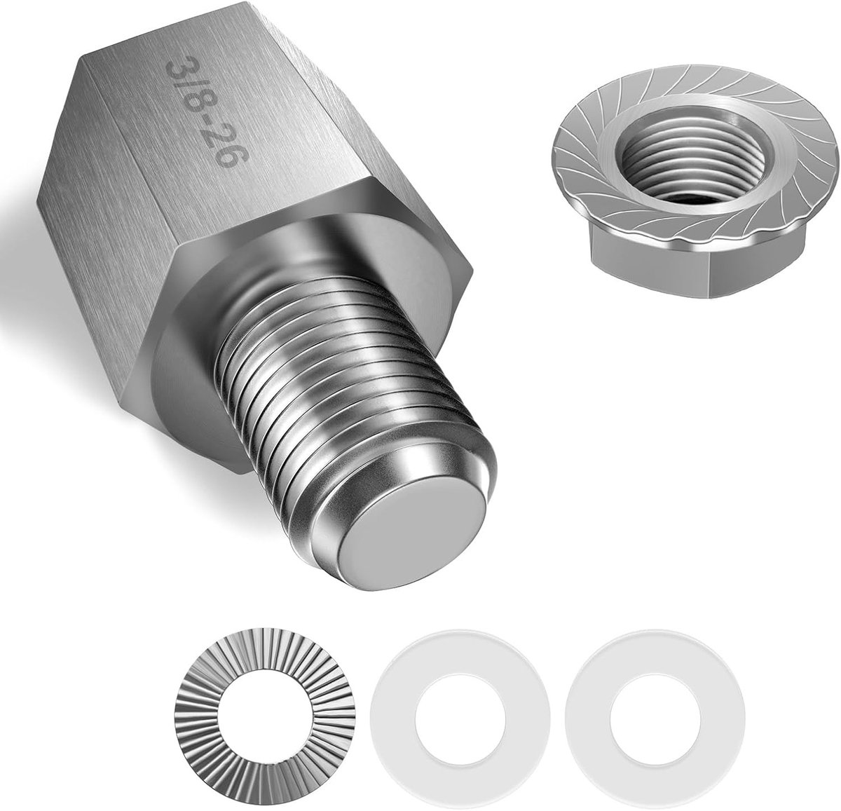 Fietskar koppeling - Zilver - Universele koppelingsadapter voor 3/8 Inch x 26 Fietsas - Accessoire voor Fietskarren