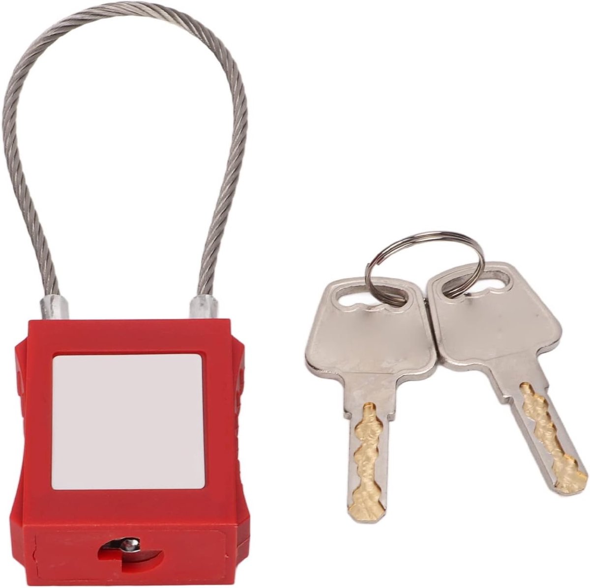 Lockout tagout set - Rood - 85 mm - Stalen Beugelslot met 2 Sleutels - Voor Veilig Onderhoud van Apparatuur