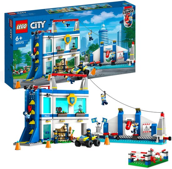 LEGO City Politietraining academie Bouwpakket met Auto en Dieren Speelgoed voor Kinderen 60372