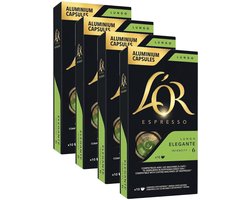 L'Or Espresso Lungo Elegante - Multipack - 40 (4x10) Koffiecups Compatibel met Nespresso Coffee Machine