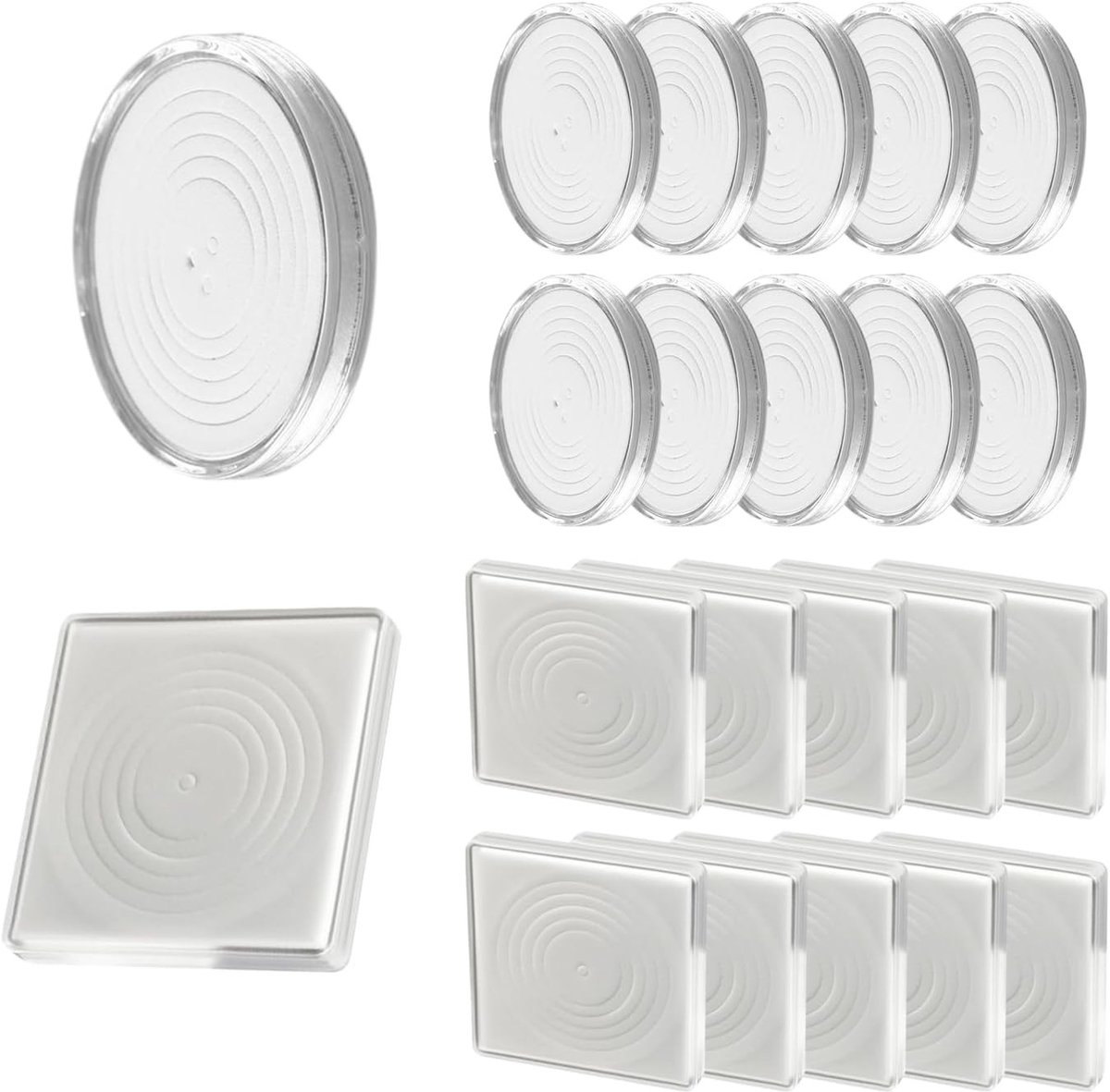 Ronde 20-delige doos voor muntenverzameling, beschermende displaycase voor herdenkingsmunten en accessoires voor verzamelaars.