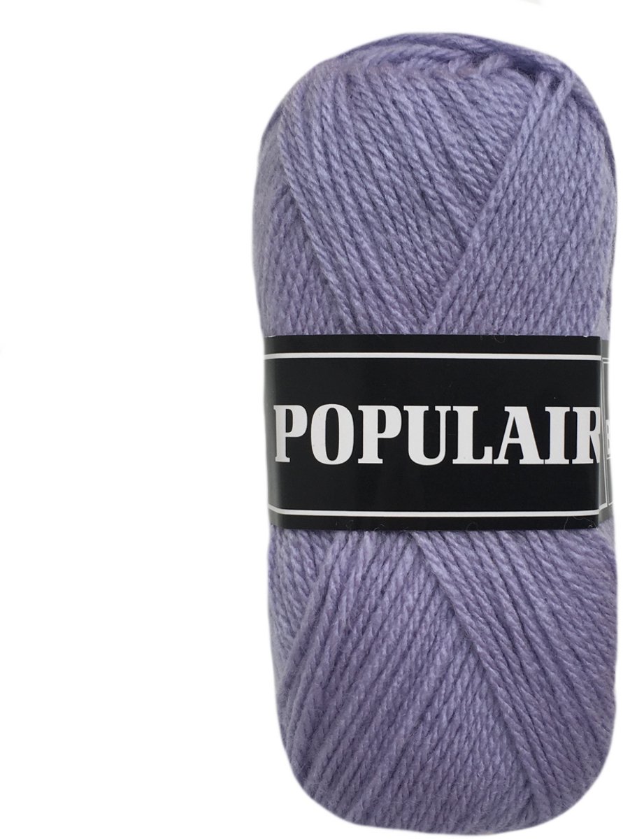 Beijer Populair acryl garen - lila (26) - 1 bol haakgaren/breigaren - naald 3,5 a 4mm