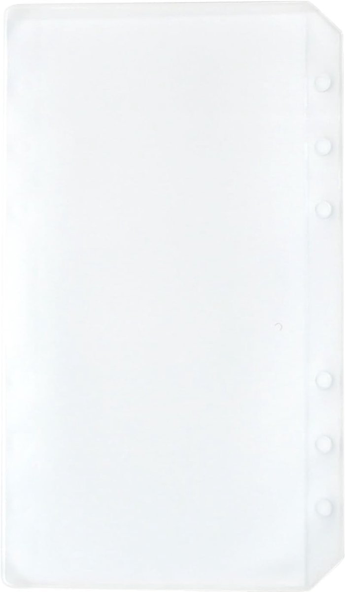 Budget Binders Set van 30 Stuks met 6 Gaten, Transparante en Waterdichte PVC Tassen voor Documenten, Notebooks en Foto's 18 x 10 cm