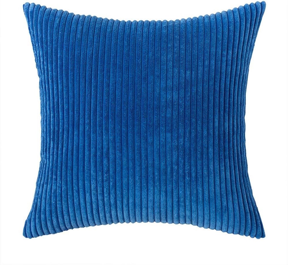 Cushion Cover van Corduroy voor Decoratieve Kussens, Ideaal voor Sofa en Stoelen, Sapphire Blue 60x60cm, Perfect voor Woonkamer en Slaapkamer Decoratie
