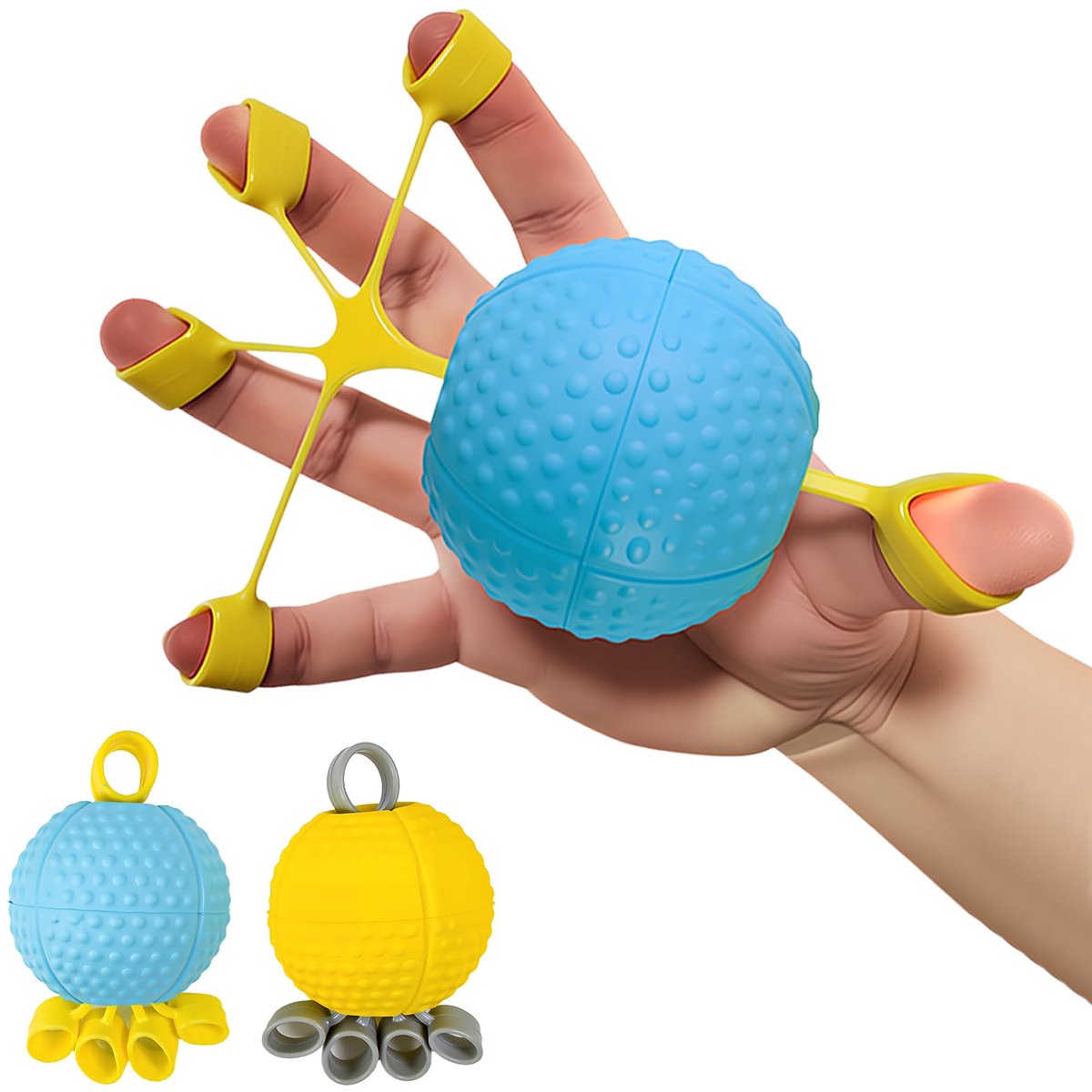 Set van 2 Siliconen Therapieballen - Weerstandstrainer voor hand- en vingertraining, gripsterkte en revalidatie - Ø 6 cm