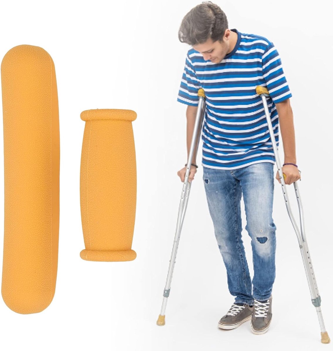 Vervangende Kussens voor Stalen Krukken - 4 Stuks Extra Dikke, Antislip en Comfortabele Bekleding in Geel