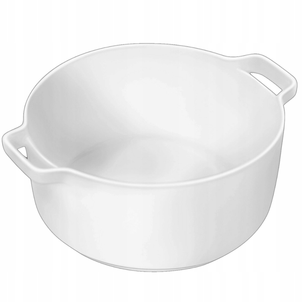 Wilmax Porseleinen Ovenschaal Rond 220ml met handvatten
