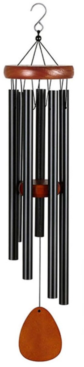 Windgong — Getunde aluminium buizen met grenenhouten schijf voor tuin en terras, Length 66cm, rustgevende melodische klanken